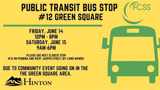 Public Transit Bus Stop # 12 Green Square Closed 