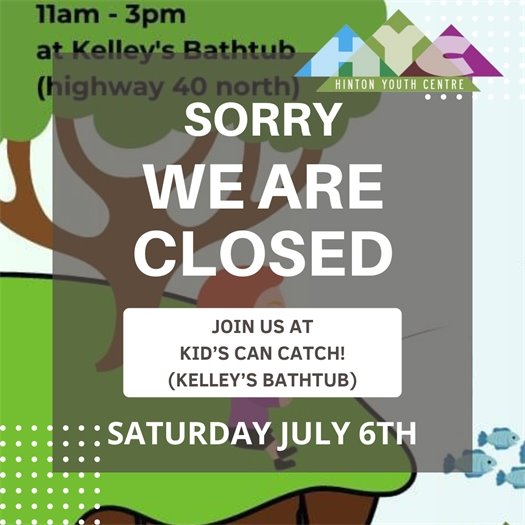 Youth Centre closed July 6