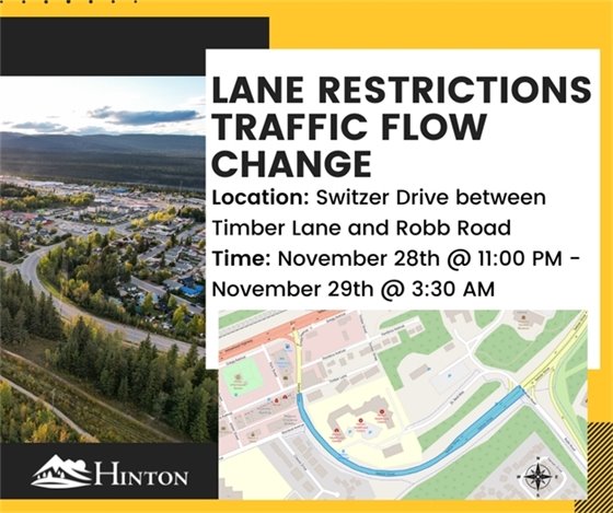 Lane Restrictions- Switzer Drive