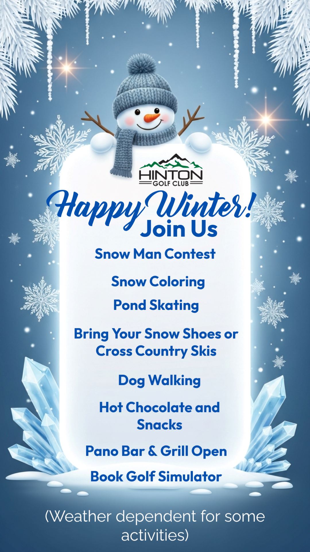 Winter Magic at Hinton Golf Course